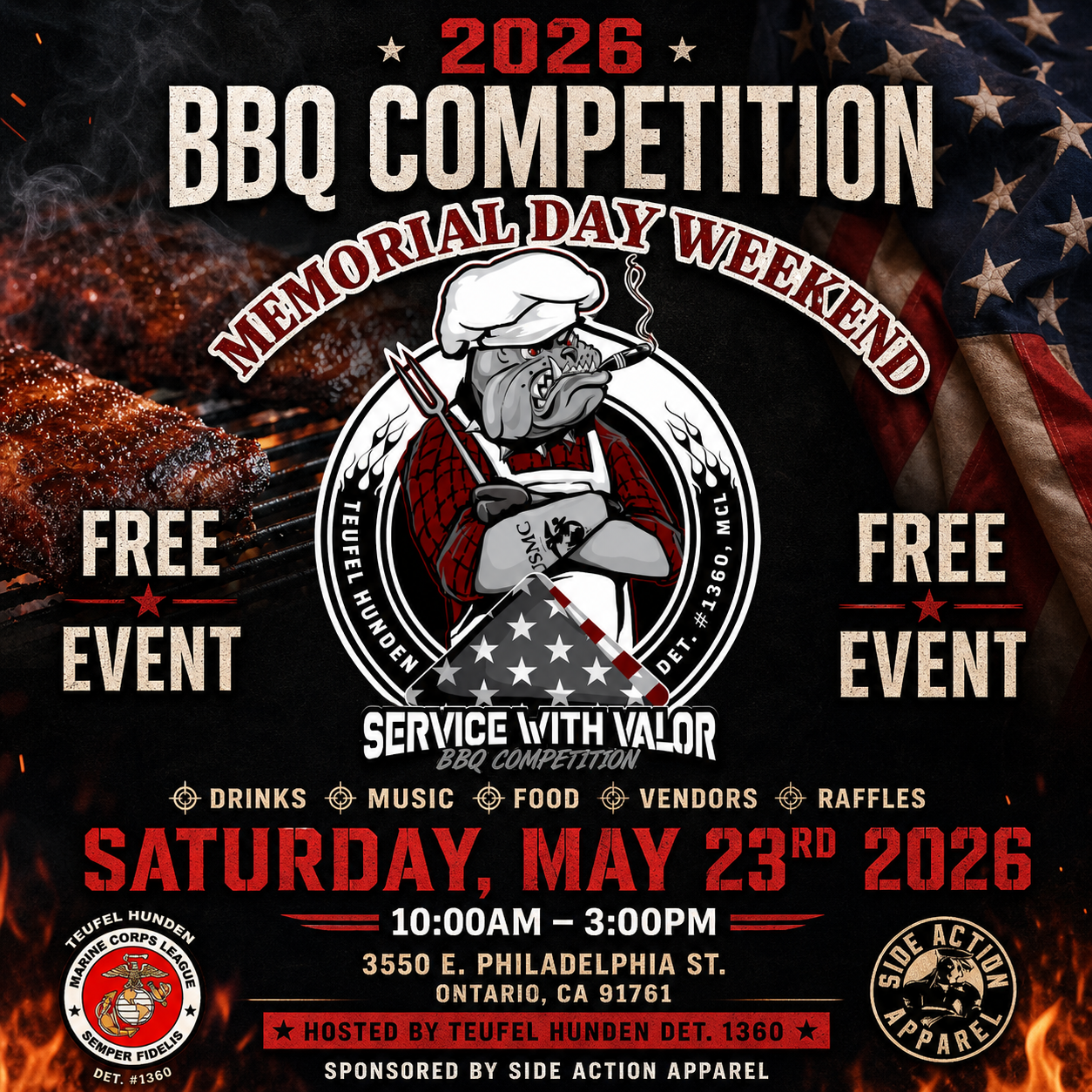 2026 Service With Valor BBQ Competition Flyer